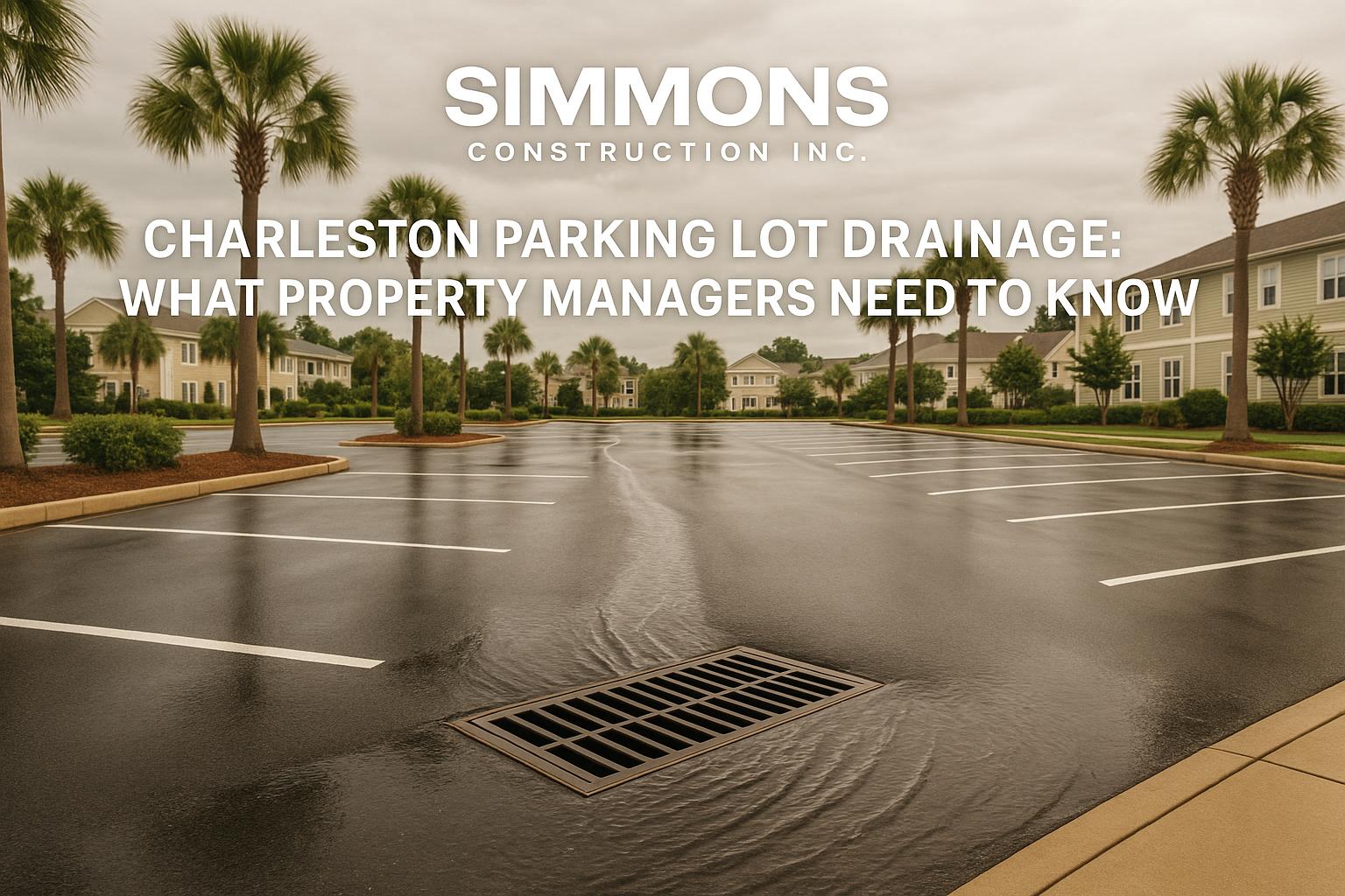 Charleston Parking Lot Drainage: What Property Managers Need to Know